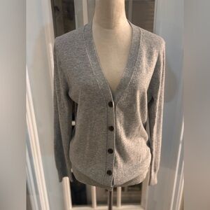 J.Crew Mercantile Wool Blend Gray V-Neck Cardigan Sweater M